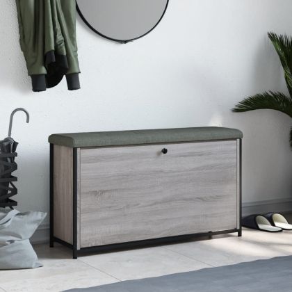 Пейка за обувки с подвижно чекмедже, сив сонома, 102x32x56 см