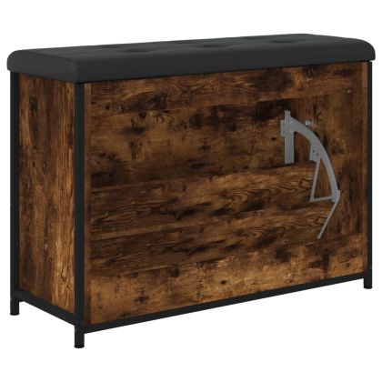 Пейка за обувки с подвижно чекмедже, опушен дъб, 82x32x56 см