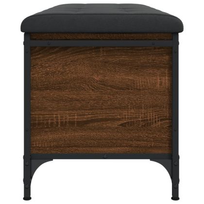 Пейка за съхранение, кафяв дъб, 102x42x45 см, инженерно дърво