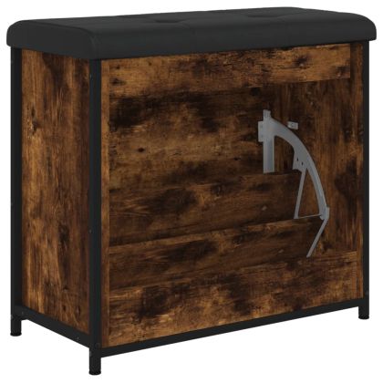 Пейка за обувки с подвижно чекмедже, опушен дъб, 62x32x56 см