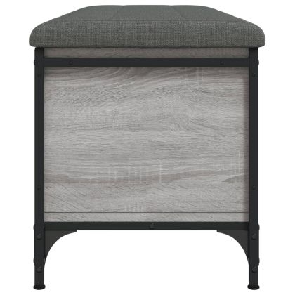 Пейка за съхранение, сив сонома, 102x42x45 см, инженерно дърво