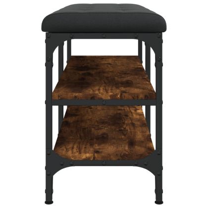 Пейка за обувки, опушен дъб, 82x32x47 см, инженерно дърво