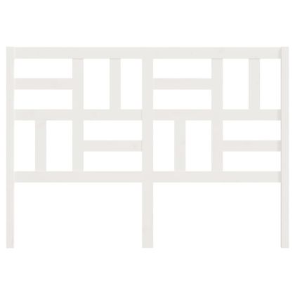 Горна табла за легло, бяла, 156x4x104 см, бор масив