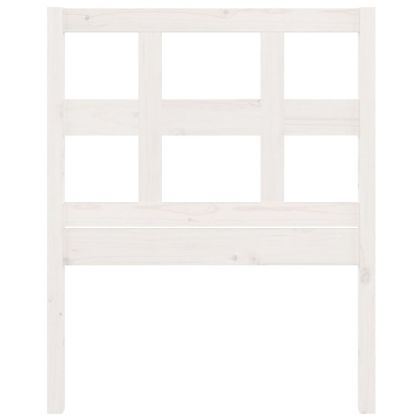 Горна табла за легло, бяла, 80,5x4x100 см, бор масив