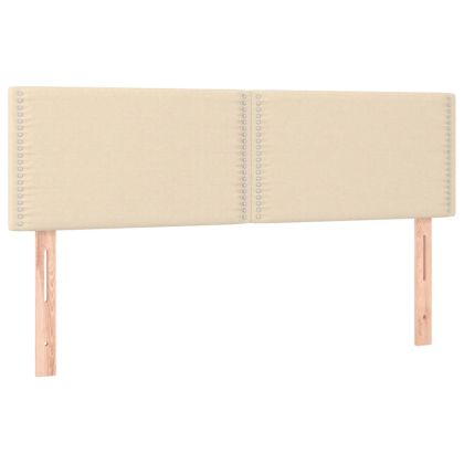 Боксспринг легло с матрак, кремава, 140x200 см, плат