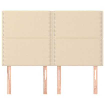 Табла за легло, кремава, 144x5x118/128 см, плат