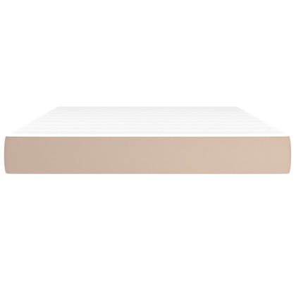 Матрак с покет пружини капучино 140x190x20 см изкуствена кожа
