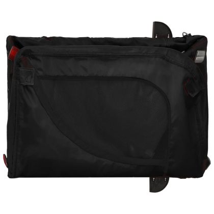 Ремарке за колело за любимци черно Оксфорд плат и желязо