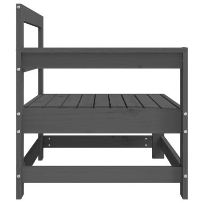 Градински ъглови дивани, 2 бр, сиви, бор масив