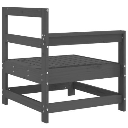 Градински ъглови дивани, 2 бр, сиви, бор масив