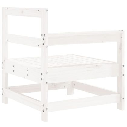 Градински ъглови дивани, 2 бр, бели, бор масив