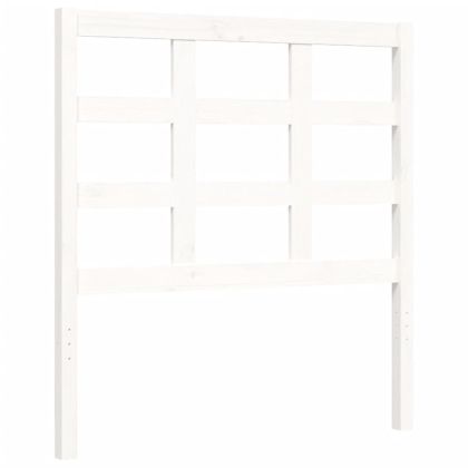 Рамка за легло с табла бяла Small Single дърво масив