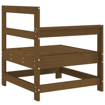 Градински ъглови дивани, 2 бр, меденокафяви, бор масив