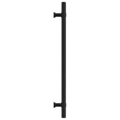 Дръжки за шкафове, 10 бр, черни, 224 мм, неръждаема стомана
