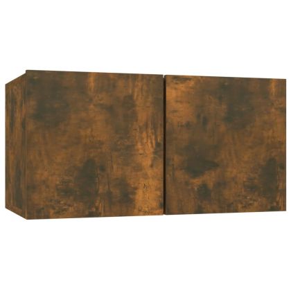 Висящ ТВ шкаф, опушен дъб, 60x30x30 см, инженерно дърво