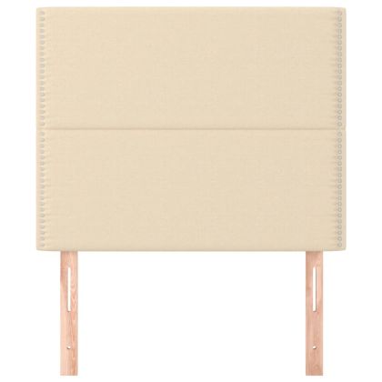 Табла за легло, кремава, 100x5x118/128 см, плат