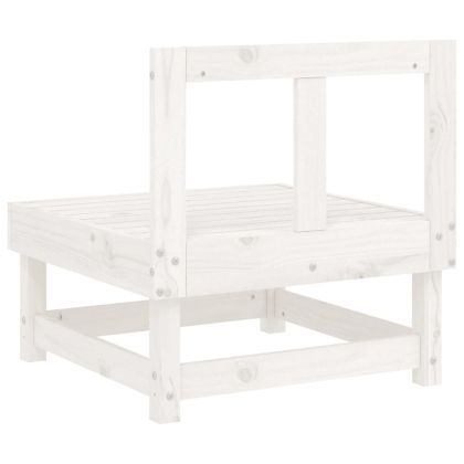 Градински средни дивани, 2 бр, бели, бор масив