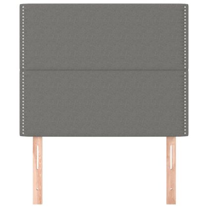 Табла за легло, тъмносива, 90x5x118/128 см, плат