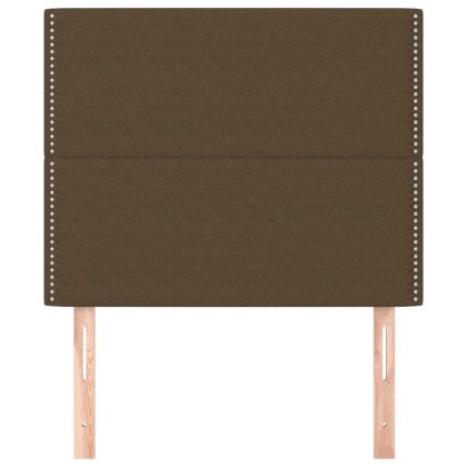 Табла за легло, тъмнокафява, 90x5x118/128 см, плат