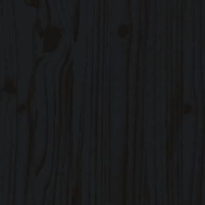 Градински средни дивани, 2 бр, черни, бор масив