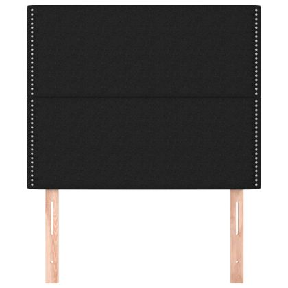 Табла за легло, черна, 100x5x118/128 см, плат