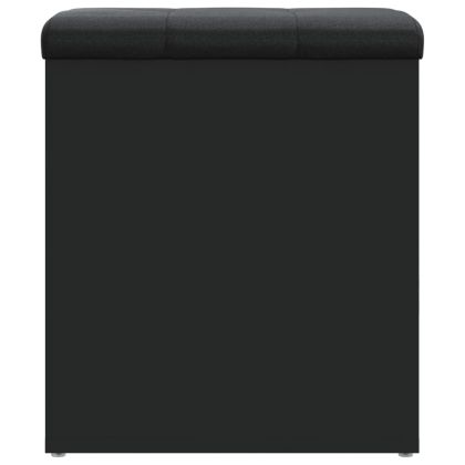 Пейка за съхранение, черна, 42x42x45 см, инженерно дърво