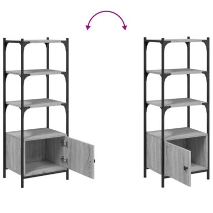 Библиотека 3 рафта сив сонома 41x30x109,5 см инженерно дърво