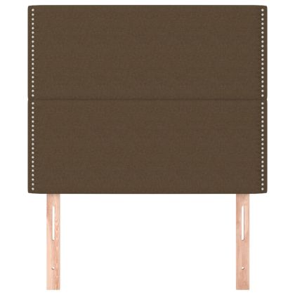 Табла за легло, тъмнокафява, 80x5x118/128 см, плат