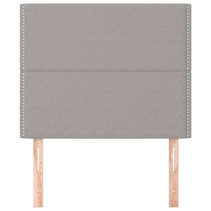 Табла за легло, светло сива, 90x5x118/128 см, плат