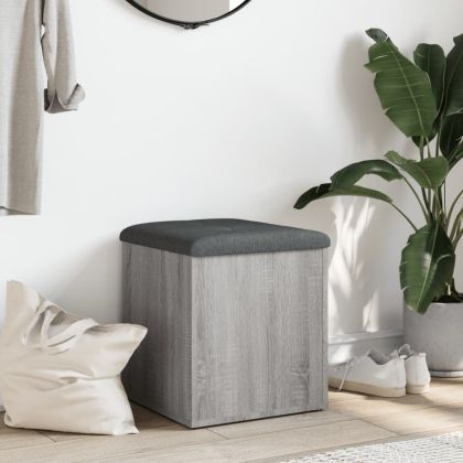 Пейка за съхранение, сив сонома, 42x42x45 см, инженерно дърво