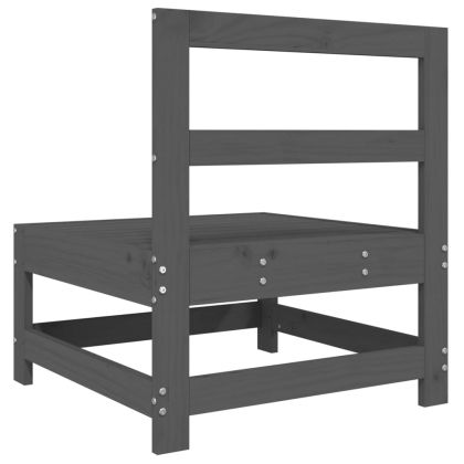 Градински среден диван, сив, бор масив