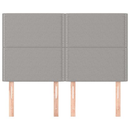 Табла за легло, светло сива, 144x5x118/128 см, плат