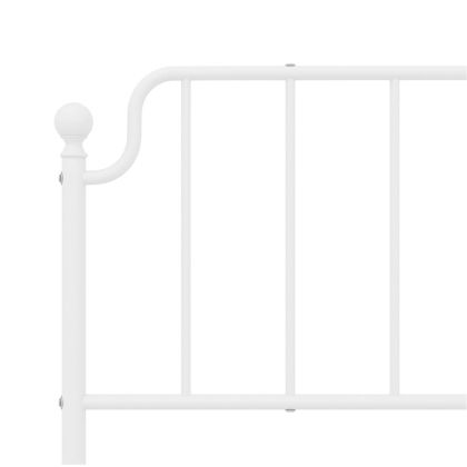 Метална табла за глава, бяла, 200 см