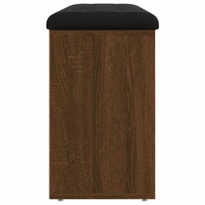 Пейка за обувки, кафяв дъб, 102x32x50 см, инженерно дърво