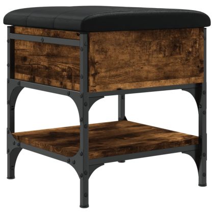 Пейка за обувки, опушен дъб, 42x42x45 см, инженерно дърво