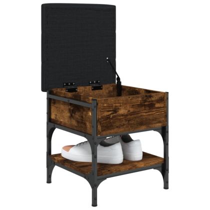 Пейка за обувки, опушен дъб, 42x42x45 см, инженерно дърво