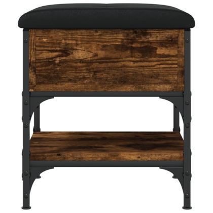 Пейка за обувки, опушен дъб, 42x42x45 см, инженерно дърво