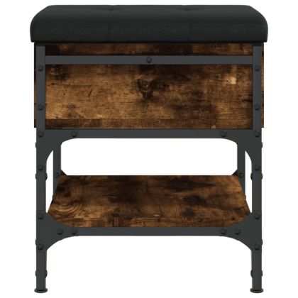 Пейка за обувки, опушен дъб, 42x42x45 см, инженерно дърво