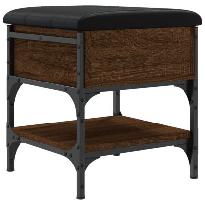 Пейка за обувки, кафяв дъб, 42x42x45 см, инженерно дърво