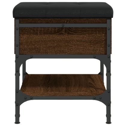 Пейка за обувки, кафяв дъб, 42x42x45 см, инженерно дърво