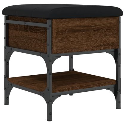 Пейка за обувки, кафяв дъб, 42x42x45 см, инженерно дърво