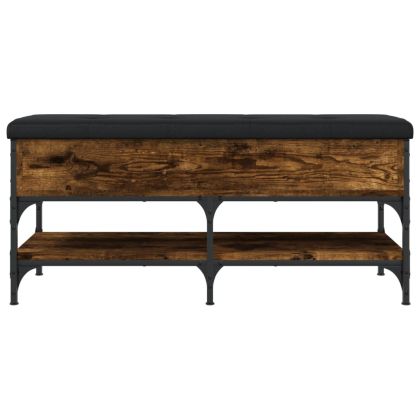 Пейка за обувки, опушен дъб, 102x42x45 см, инженерно дърво