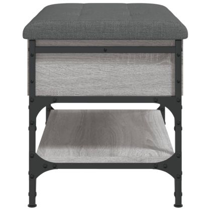 Пейка за обувки, сив сонома, 62x42x45 см, инженерно дърво