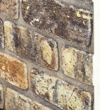 3D стенни панели, тухлен дизайн, шарени, 10 бр, EPS