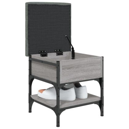 Пейка за обувки, сив сонома, 42x42x45 см, инженерно дърво