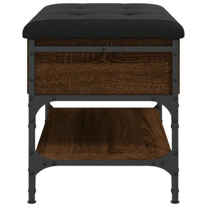 Пейка за обувки, кафяв дъб, 62x42x45 см, инженерно дърво