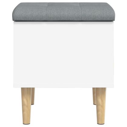 Пейка за съхранение, бяла, 42x42x46 см, инженерно дърво