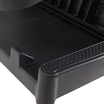 Шезлонг, антрацит, 186x60x29 см, PP