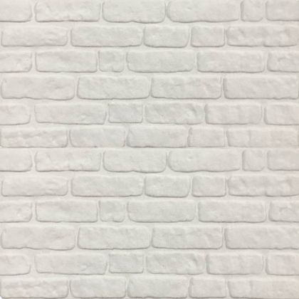 3D стенни панели, тухлен дизайн, бели, 10 бр, EPS