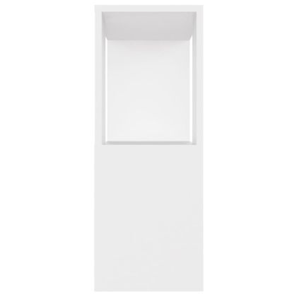 ТВ шкаф, бял, 80x24x63 см, инженерно дърво